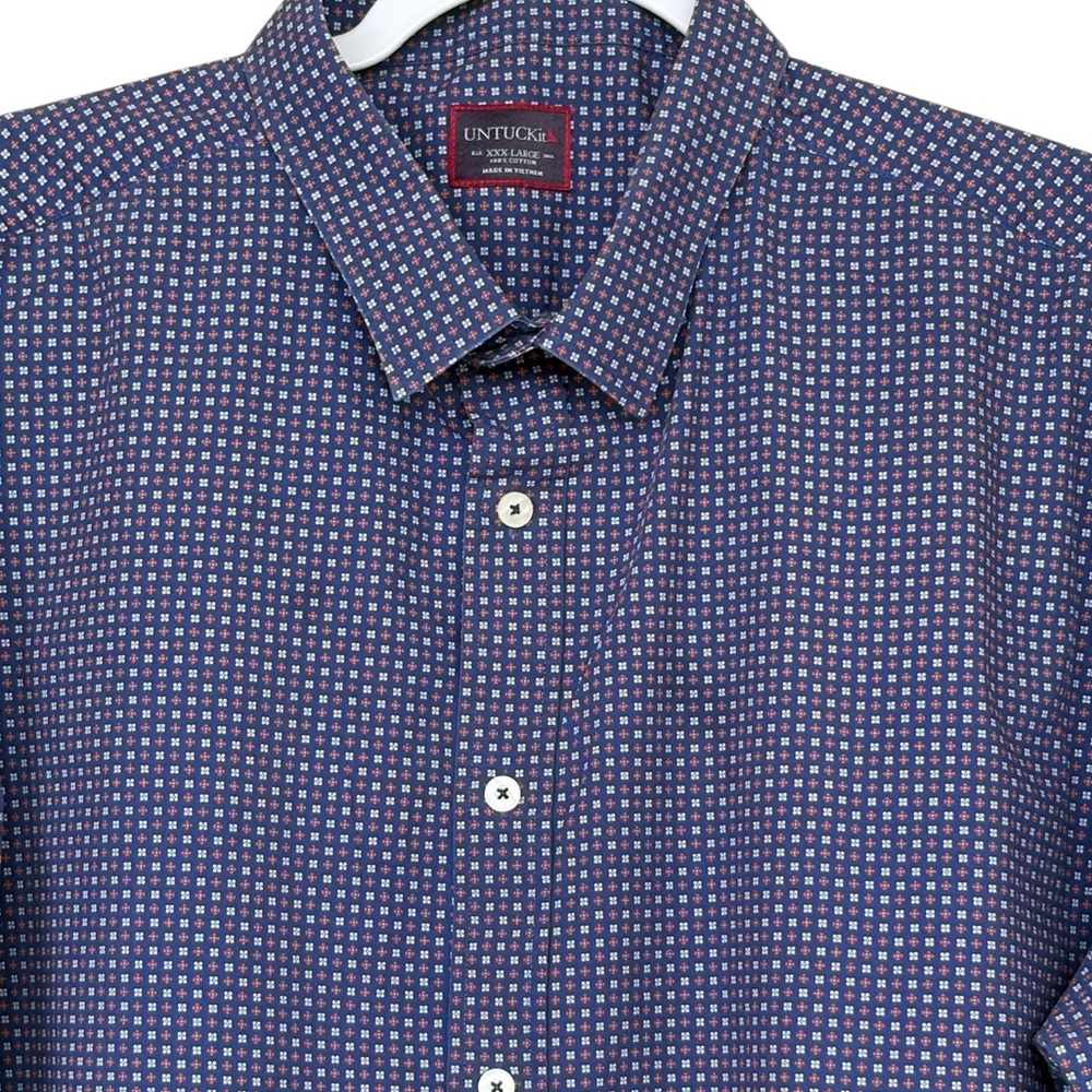 UNTUCKit Pattern Button Down Long Sleeve Shirt Si… - image 2